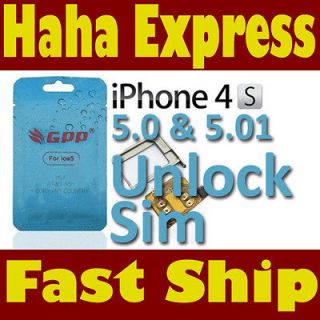 New GPP Unlock AT&T for T mobile and Simple Mobile Turbo SIM iPhone 4S 