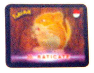 Pokemon Stadium 3 D Action Tazo Card~Evolution~Rattata + Raticate #6