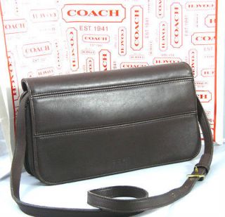   Vintage Coach Dark Brown Leather Tribeca Convertible Shoulder/Clutch