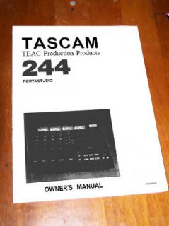 TASCAM PORTASTUDIO 244    OWNERS MANUAL ~ booklet
