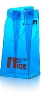 Bottle on Ice Wine Chiller & Cooler Portable bag   Blue