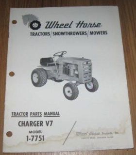 Wheel Horse Charger V7 1 7751 Tractor Parts Manual