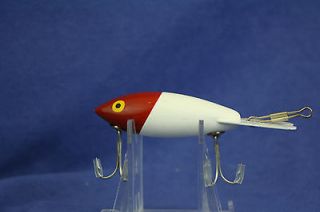 BOMBER #604 Crawdad WHITE, RED HEAD Vintage Old Fishing Lure