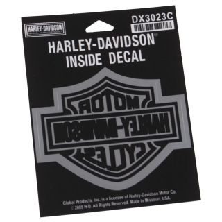 Harley Davidson Chrome Bar & Shield Inside Window Decal