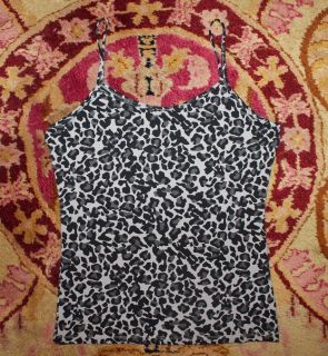 Zara Basics leopard print tank blouse top LARGE camisole