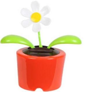 Solar Powered Flip Flap Dancing Pansy Flower with Orange Pot   NEW 