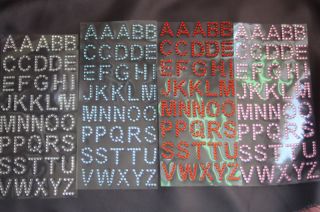 Rhinestone Alphabet Letters Self Adhesive Scrapbooking Stickers 