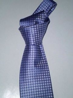   BRIONI Purple Lavender Tile check Mens Italian handmade 3.5 silk tie