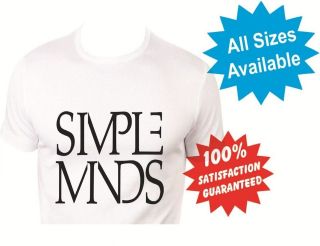 simple minds Mens T Shirt New White Custom Print Tee