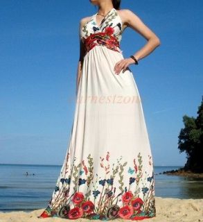 New Evening Party Beach Sundress Vtg Wedding Bridesmaid Maxi Long 