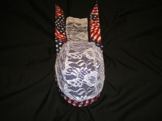   Sexy Lace American Doo Rag Biker Skull Cap Do Rag Bandana Headwrap