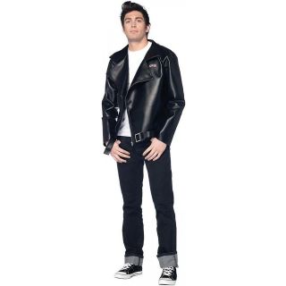 Adult Grease Faux Leather Jacket Danny Zuko 50s T Birds Greaser Fonzie 