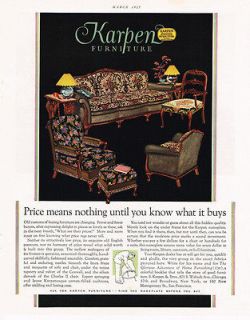 1927 AD Karpen furniture price means nothingï¿½ advertising