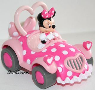  Minnie Mouse PullBack Car Clubhouse Pink White Polka Dot 