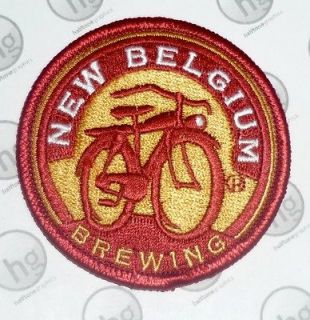 New Belgium Brewing Company BICYCLE LOGO PATCH Round Fat Tire Beer