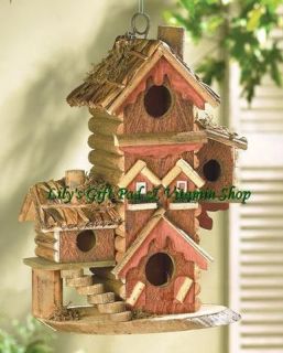 Gingerbread BIRDHOUSE Aviary Outdoor SPRING TIME Garden Bird House 