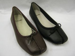 Clarks Freckle Face Ladies Black or Brown Leather Shoe