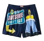   Homer The Best Awesome Bad A** Dad Knit Boxer Size Medium 32 34 New