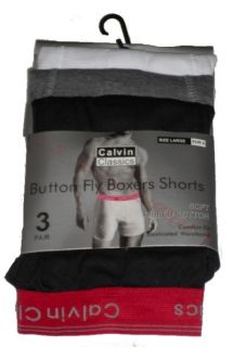   Calvin Classics Button Fly Boxers Red waistband Shorts Assorted
