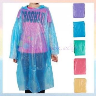 Waterproof Disposable Plastic PE Raincoat Rain Poncho