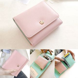Classic Colors Women PU Leather Wallet Clutch Trifold Bag coin Purse 