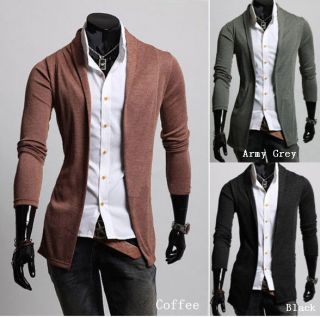   Mens Clothing Simple Design Slim Sweaters Cardigan Knitwear 4Size J18