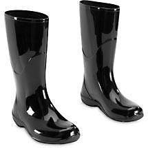 Womens Flat Rubber Black Rain & Snow Boots
