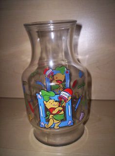 Winnie the Pooh Glassware Juice Pitcher By Anchor Hocking NEW