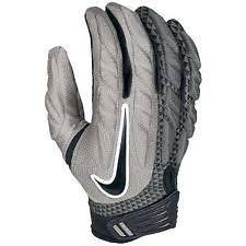   adult sz XL Nike superbad SG football glove/gloves/pair grey charcoal