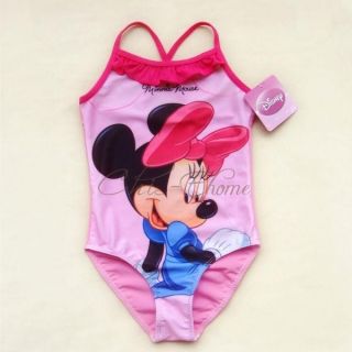Minnie Mouse Girls Baby 7 9Y One Piece Swim Swimwear Swimming Costume 