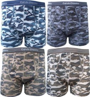  Camouflage Calvin Classics Mens Boxer Shorts All Sizes S,M,L,XL,XXL