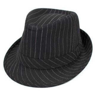   Trilby Hat Cap Black White Pinstripes Men Women Unisex Golf Panama