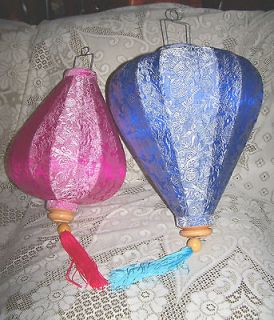   VIETNAMESE LANTERN SHADES WEDDING, PARTIES, DECORATIONS1 PINK & 1 BLUE