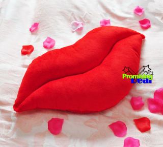 20 HUGE SOFT STUFFED LIPS Plush Cushions Nap Pillow Red