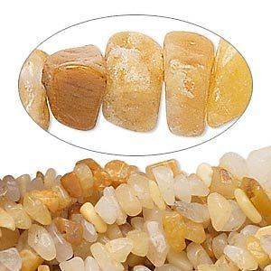 Huge Lot of 10 Strands Golden Jade Gemstone Chip Beads