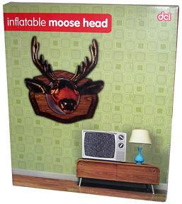 INFLATABLE MOUNTED MOOSE HEAD ROOM DECOR BLOW UP MOOSE BUST HUNTERS 