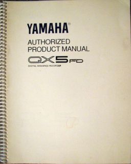   Yamaha Owners Manual for the QX5FD MIDI Disk Sequencer, QX5 FD