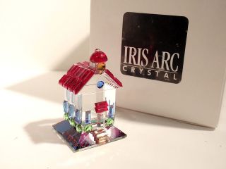 Iris Arc Crystal SPARKLY RED SCHOOL HOUSE Figurine #53 20701 RARE 