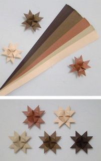 Shades of Brown Paper Strips for Moravian (German) Stars 3/4 inch x 22 