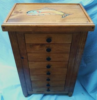 FLY STORAGE CABINET fly tying fly fishing trout smallmouth bass musky 