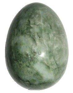 Marble Egg 05 Green White Peacock Crystal Healing Relaxation Therapy 