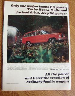 1965 Kaiser Jeep Wagoneer Ad Towing a camper