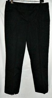   COLLECTION size 10 Black Pants Cropped Capri Cuffed Stretch Slacks