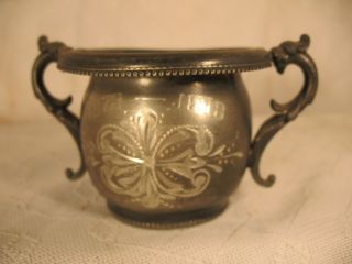 VICTORIAN SILVER TOOTHPICK HOLDER CUP ANTIQUE OLD FORBES SILVER CO U.S 