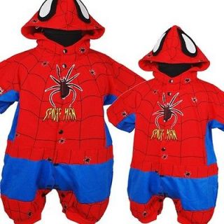 Red Spiderman Baby Boys Romper One Piece Outfits Fancy Halloween 