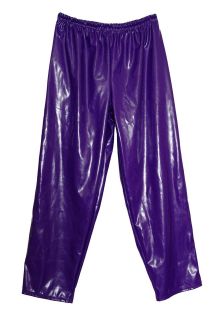 Mens L Royal Purple Vinyl Cotton Lycra Pants Trousers, Club, Made In 