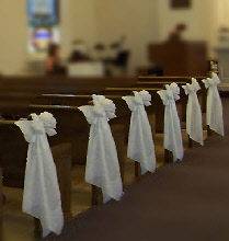 Wedding Pew Bows unlike any you have seen before white or ivory