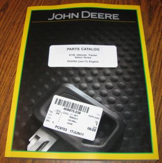 John Deere X749 Ultimate Select Tractor Parts Catalog