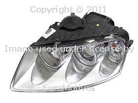 VW Touareg Headlight Assembly LEFT (Halogen) OEM driving lamp lens 