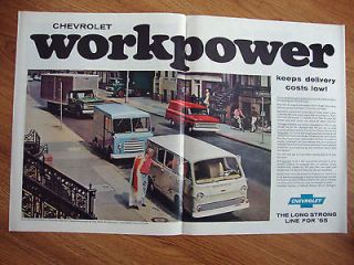 1965 Chevrolet Trucks Ad Chevy Van Step Van 7 Sereies 60 Truck 1/2 Ton 